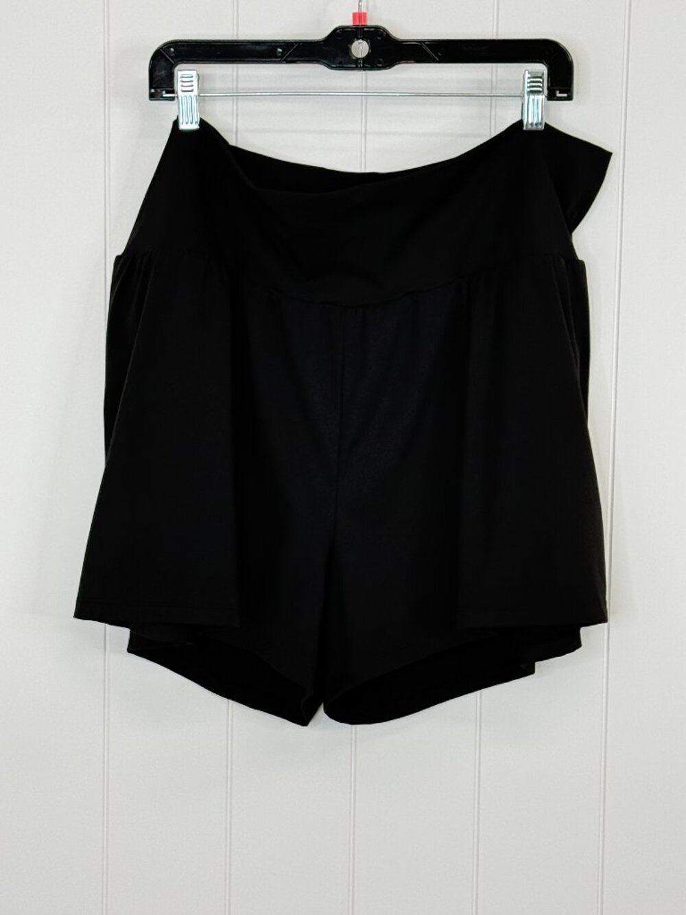 Halara Plus Size 2 in 1 Shorts Black 3XL Long High Waist Active Yoga Pockets EUC